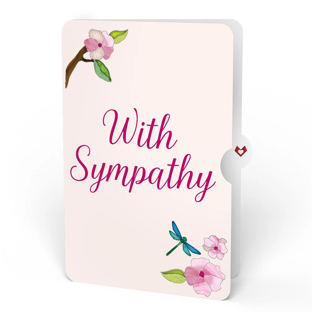 Lovepop Sun-dappled Cherry Blossom Sympathy Suncatcher Bouquet and Sentiment Set Glass - Image 4