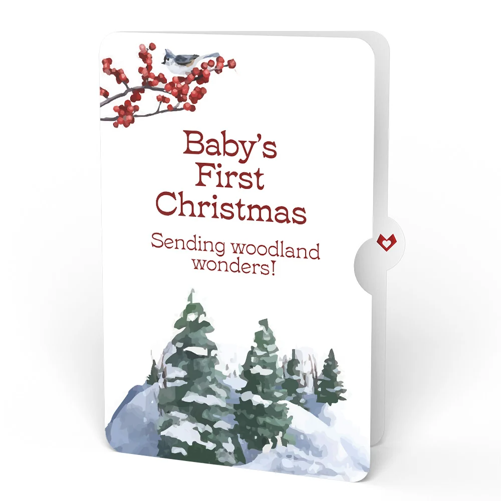 Lovepop Winter Wishes Mountain Village First Christmas Light-Up Pop-Up Card and Sentiment Set for Baby - Image 4