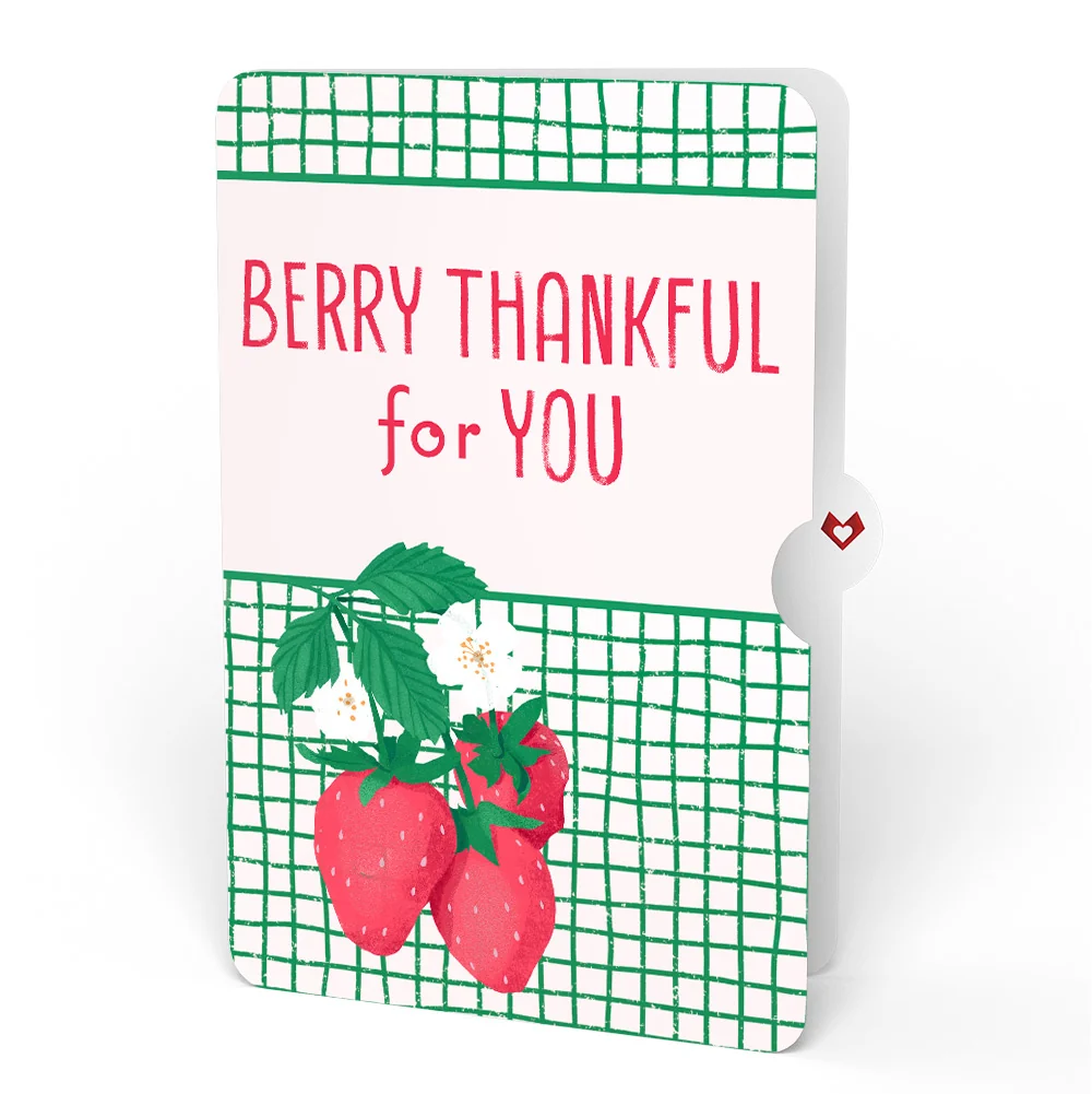 Lovepop Sweet Strawberry Patch Thank You Pop-Up Card and Sentiment Set - Image 4