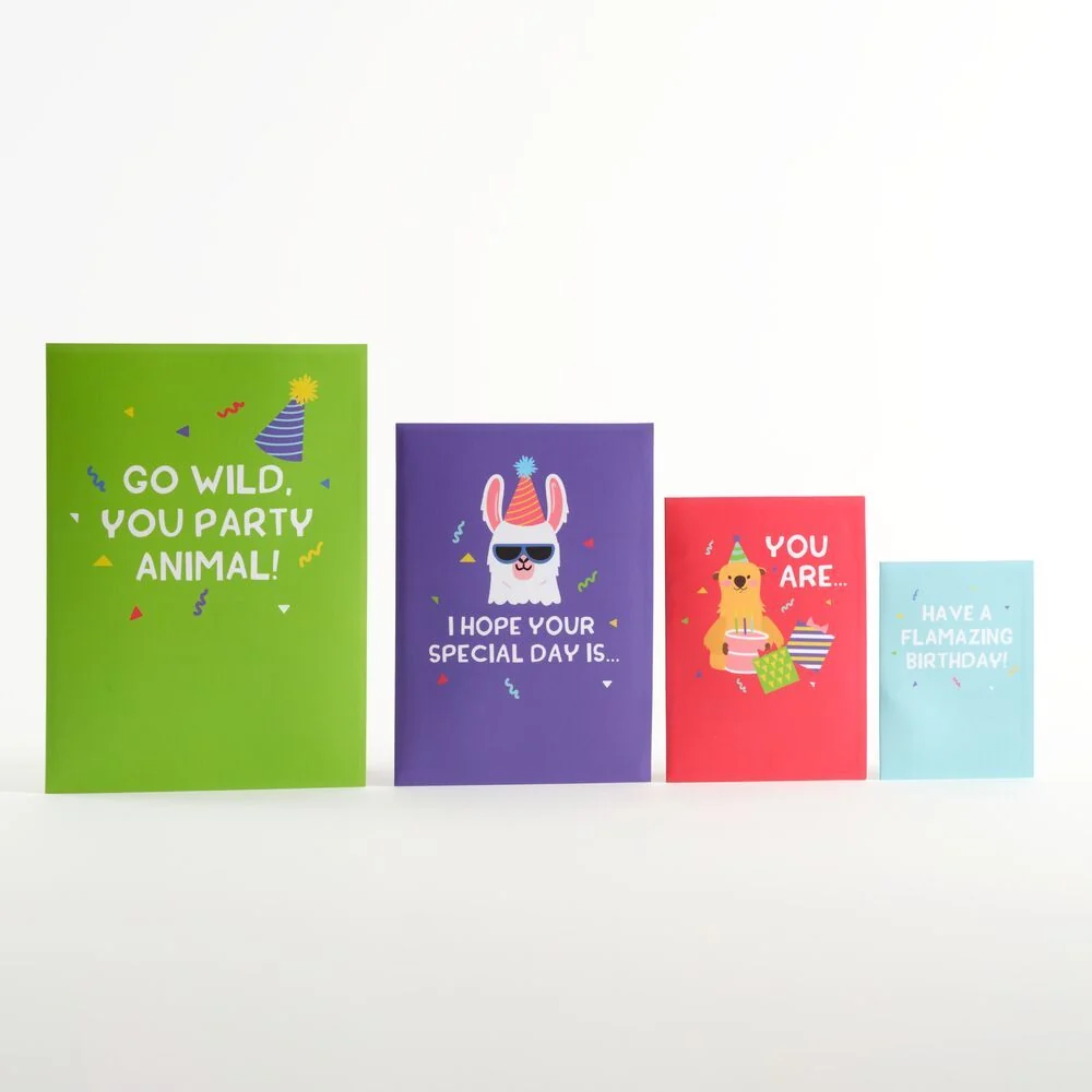 Lovepop Birthday Party Animals 4-in-1 Nesting Card - Image 3