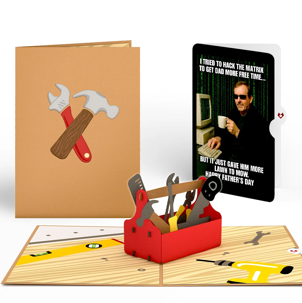 Lovepop Toolbox Father's Day Pop-Up Card and Matrix Hacker Sentiment Set
