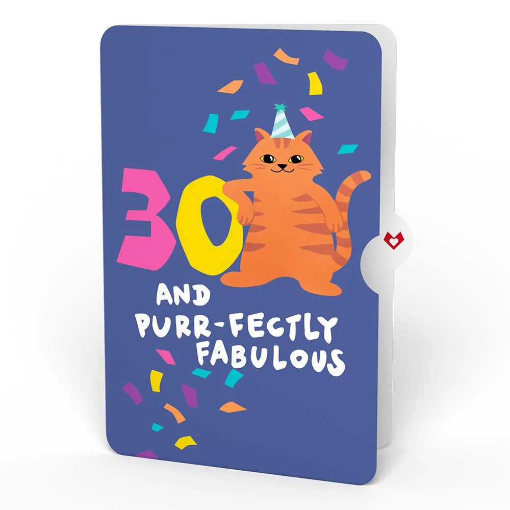 Lovepop Happy 30th Birthday Cats Pop-Up Card and Sentiment Set - Image 4