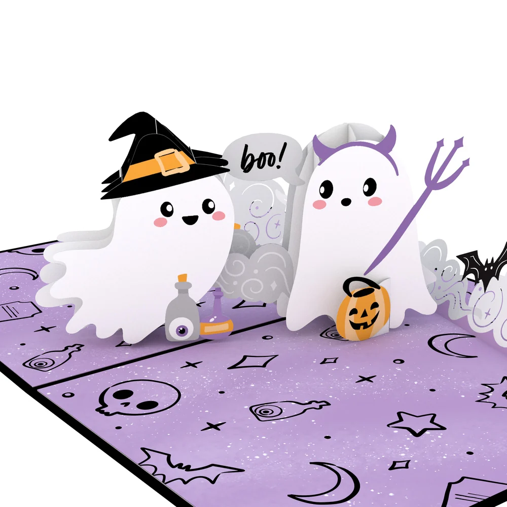 Lovepop 'Hey Boo' Ghosts Halloween Pop-Up Card and Sentiment Set - Image 3