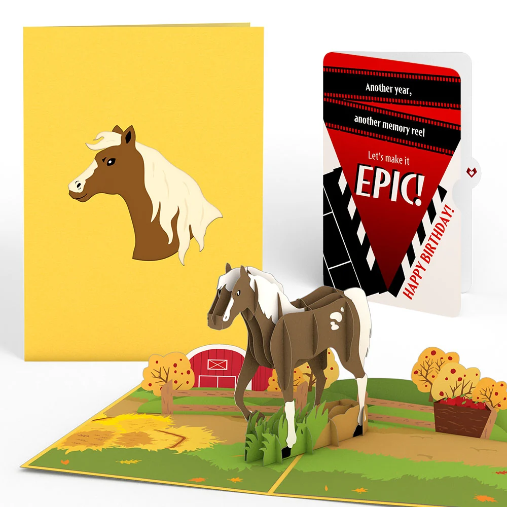 Lovepop Horse Birthday Pop-Up Card and Epic Reel Sentiment Set