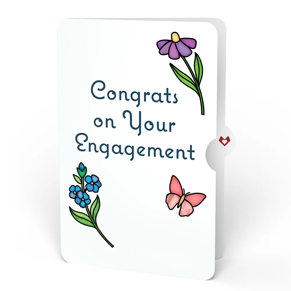 Lovepop Garden Glow Engagement Suncatcher Bouquet and Sentiment Set Glass - Image 4