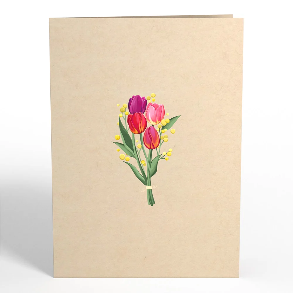 Lovepop Cheerful Tulips Pop-Up Card Vase - Image 4
