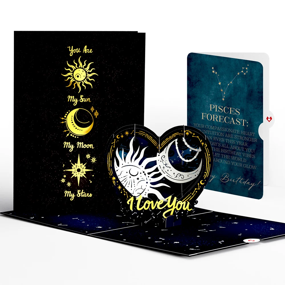 Lovepop Celestial Love Pop-Up Card and Pisces Zodiac Sentiment Set