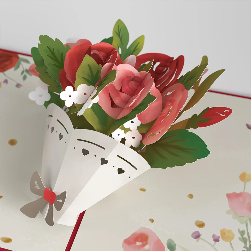 Lovepop Anniversary Roses Bouquet Pop-Up Card - Image 2