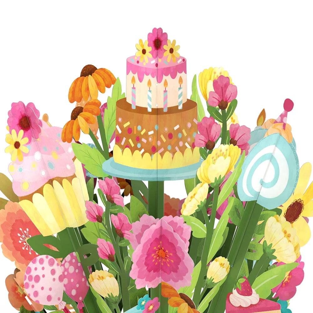Lovepop Wishing You a Happy Birthday Pop-Up Card & Bouquet Bundle - Image 6
