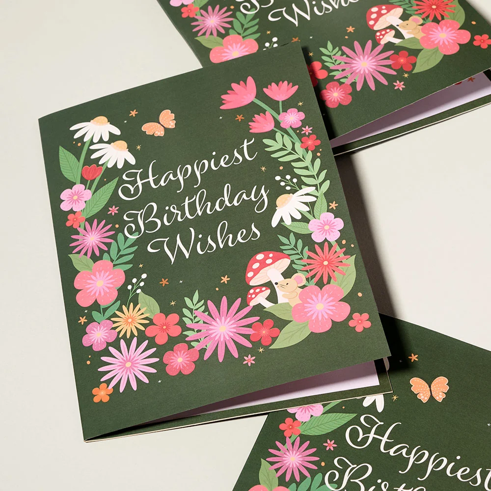 Lovepop 'Happiest Birthday Wishes' Floral Field Mouse Plushpop Card - Image 4