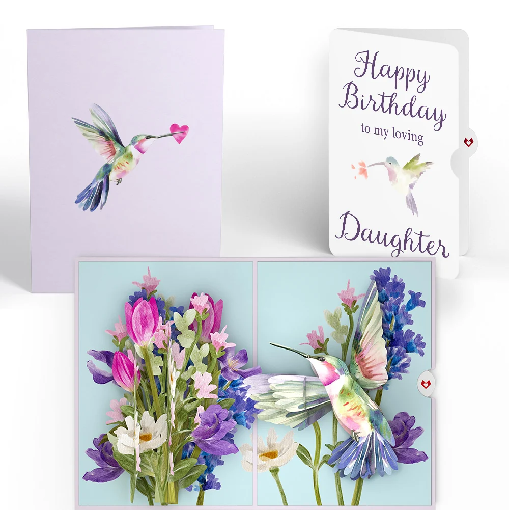 Lovepop Love in Bloom Hummingbird Birthday Pop-Up Card and Sentiment Set for Daughter