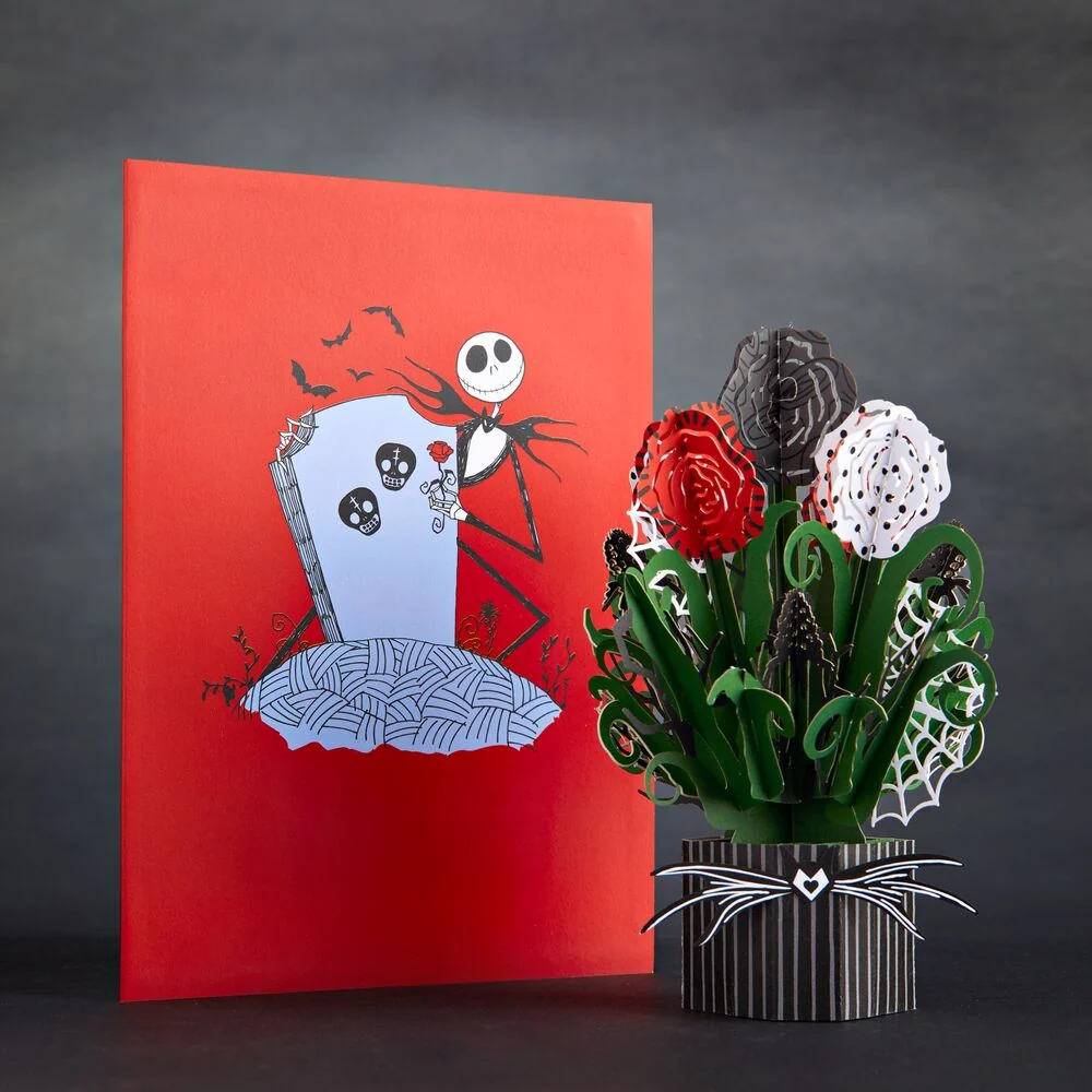Lovepop Disney Tim Burton's The Nightmare Before Christmas Card with Mini Bouquet