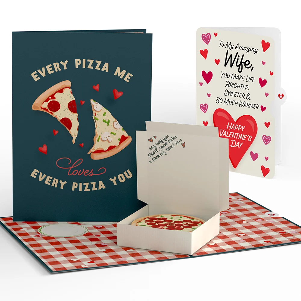 Lovepop Pizza Love Valentine Pop-Up Card and Sentiment Set for Wife