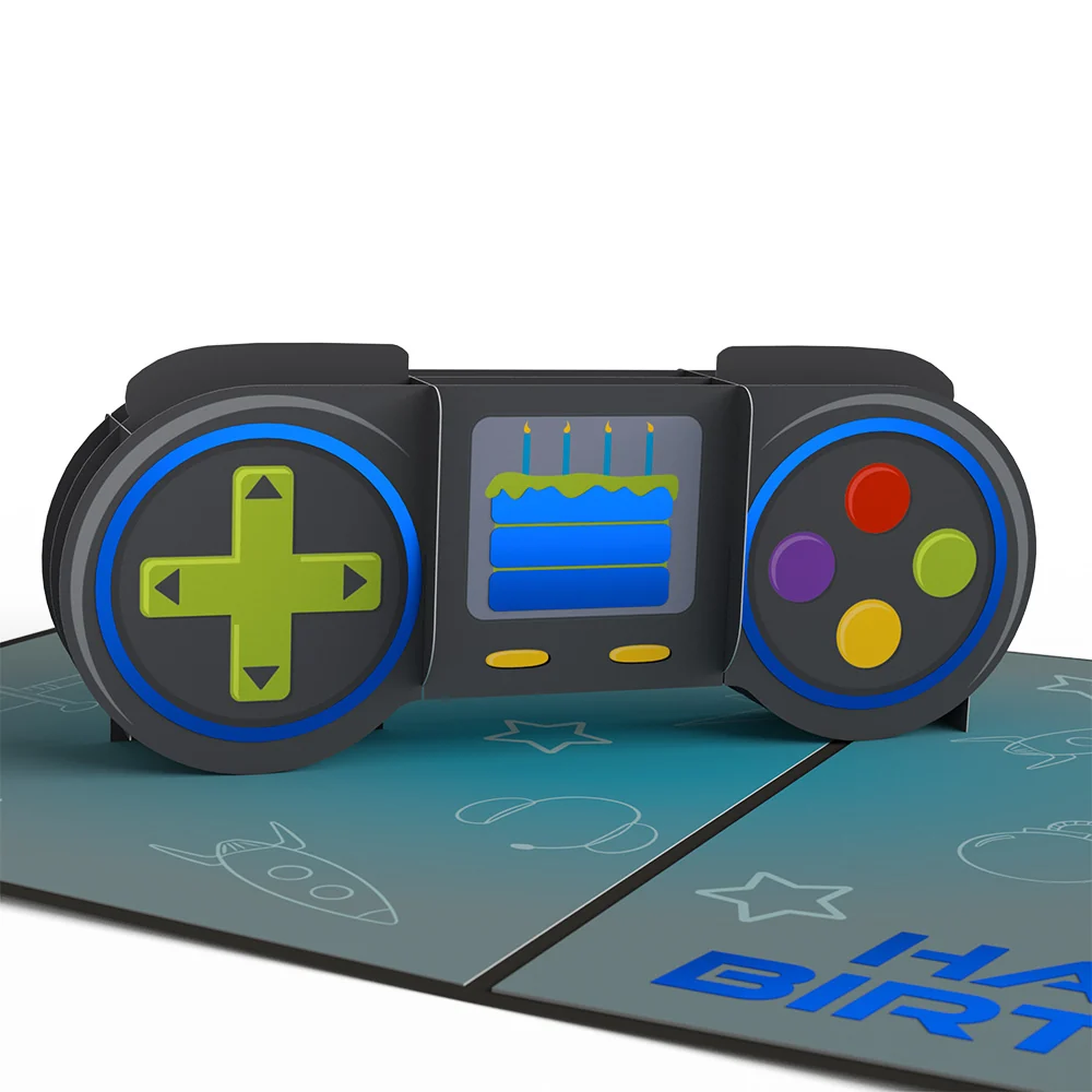 Lovepop Leveled Up Gamer Birthday Pop-Up Card Candle - Image 2
