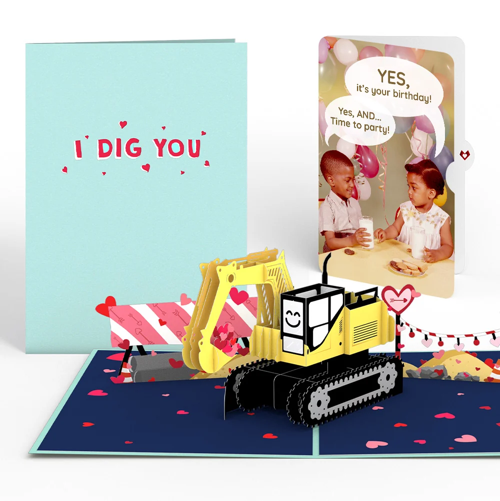 Lovepop I Dig You Birthday Pop-Up Card and Time to Party Sentiment Set