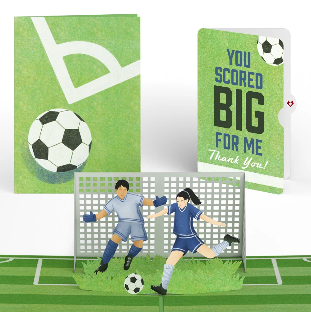 Lovepop On the Field Soccer Thank You Pop-Up Card and Sentiment Set