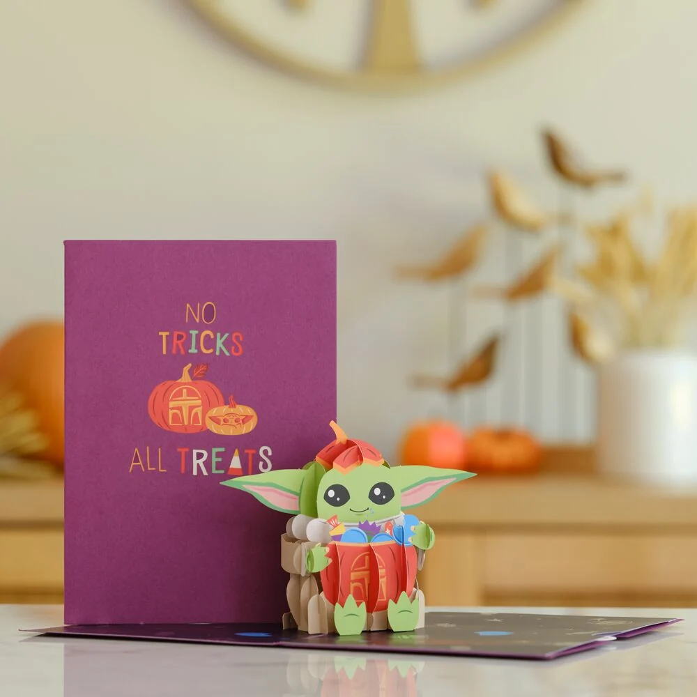 Lovepop Star Wars The Mandalorian Grogu No Tricks All Treats Pop-Up Card
