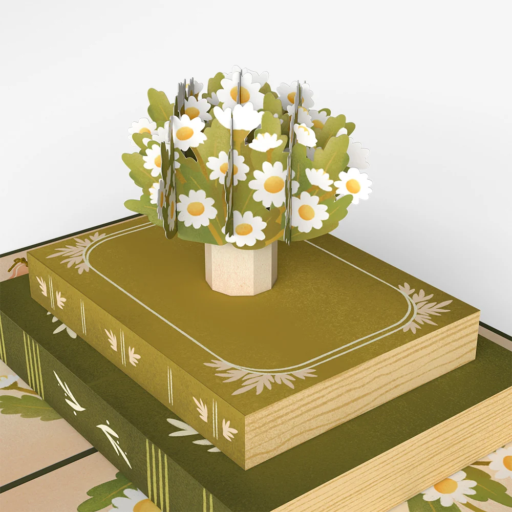 Lovepop Ornate Books Anniversary Pop-Up Card and Sentiment Set Vase - Image 3
