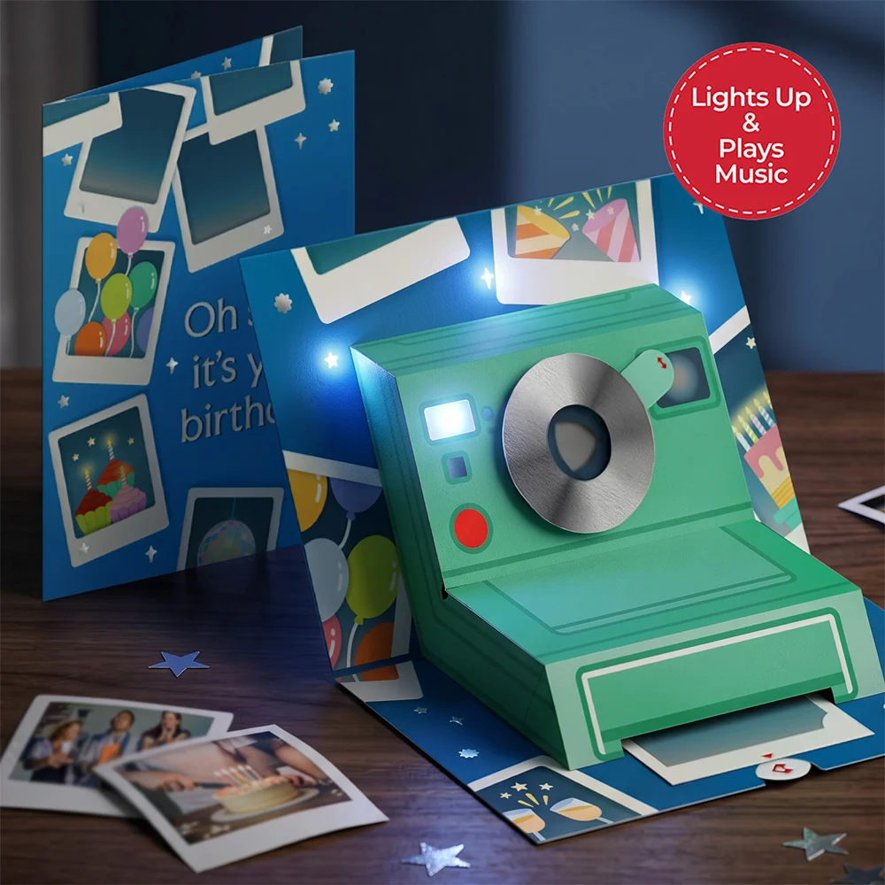 Lovepop Oh Snap, It's Your Birthday Music and Lights Pop-Up Card