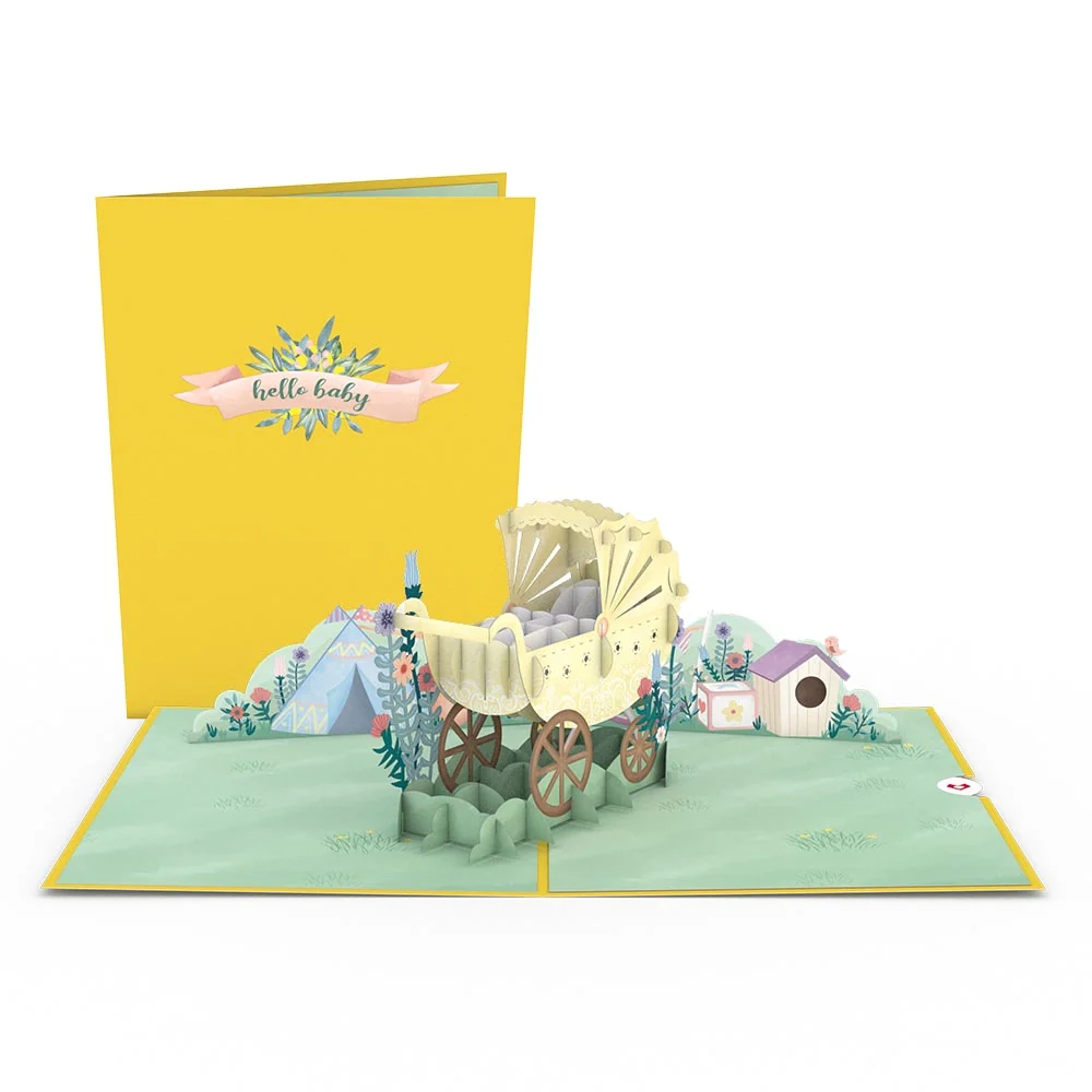 Lovepop Yellow Baby Carriage Pop-Up Card Toy