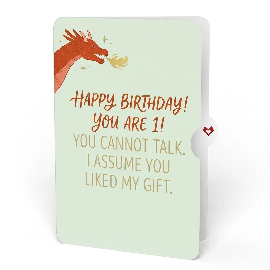 Lovepop Fired Up for Your 1st Birthday Dragon Pop-Up Card and Sentiment Set - Image 4