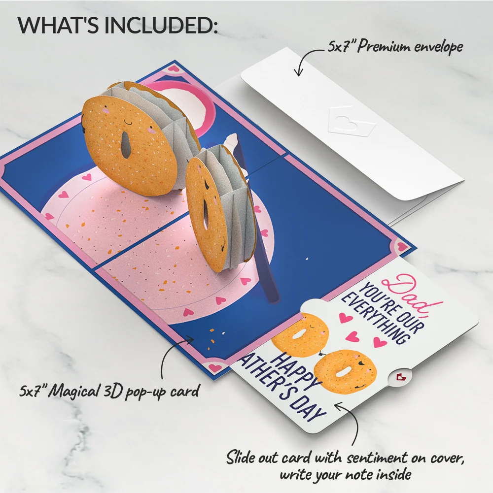 Lovepop You Are My Everything Bagel Father’s Day Pop-Up Card and Everything Bagels Sentiment Set for Dad Plate - Image 2