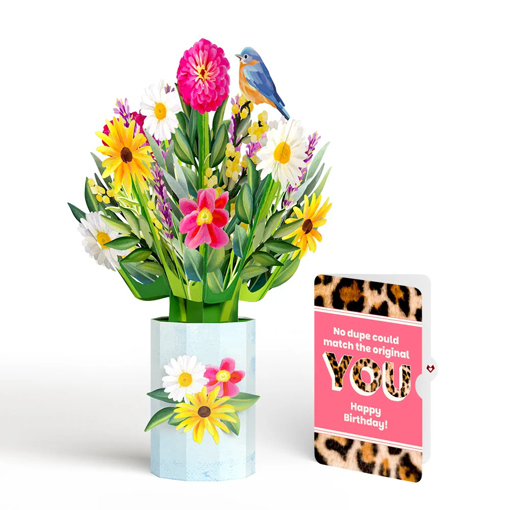 Lovepop Black-Eyed Susan Birthday Bouquet and The original YOU Sentiment Set Vase