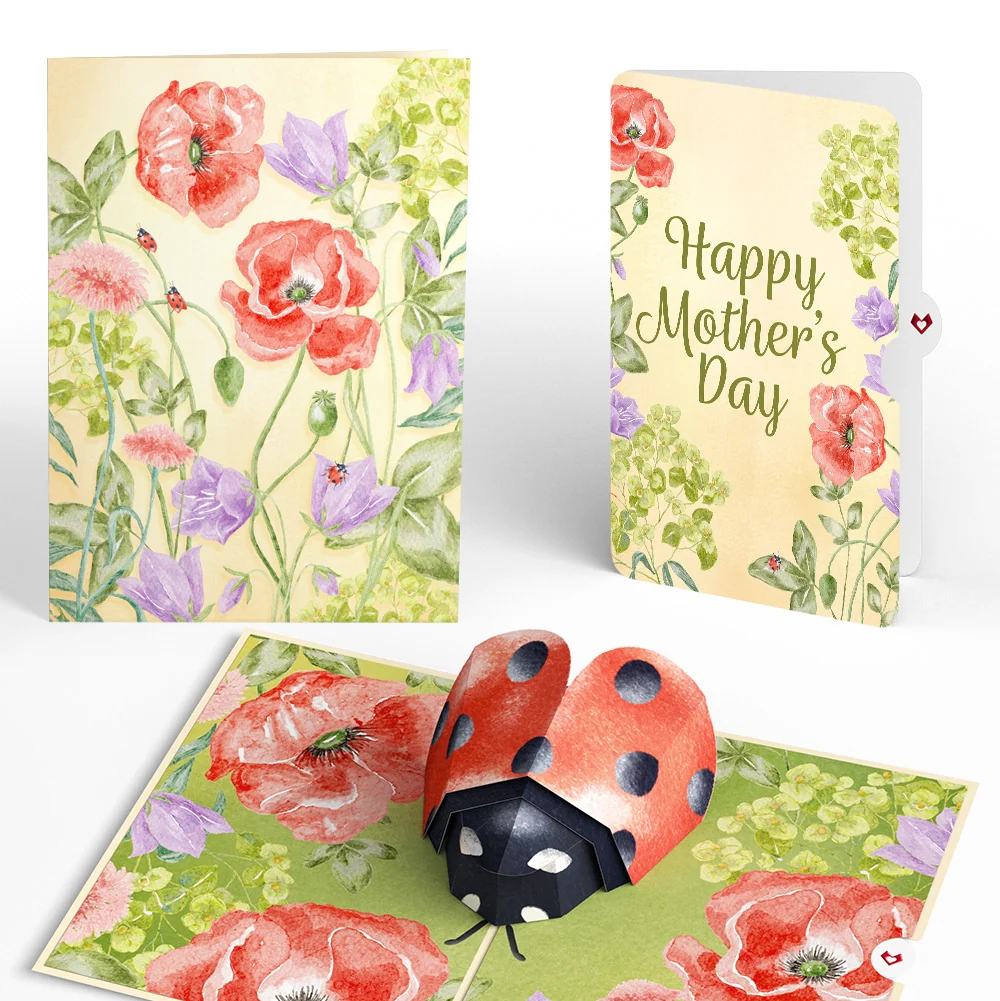 Lovepop Lovely Ladybug Mother’s Day Pop-Up Card and Sentiment Set Cream