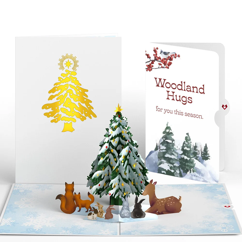 Lovepop Woodland White Christmas Pop-Up Card and Sentiment Set