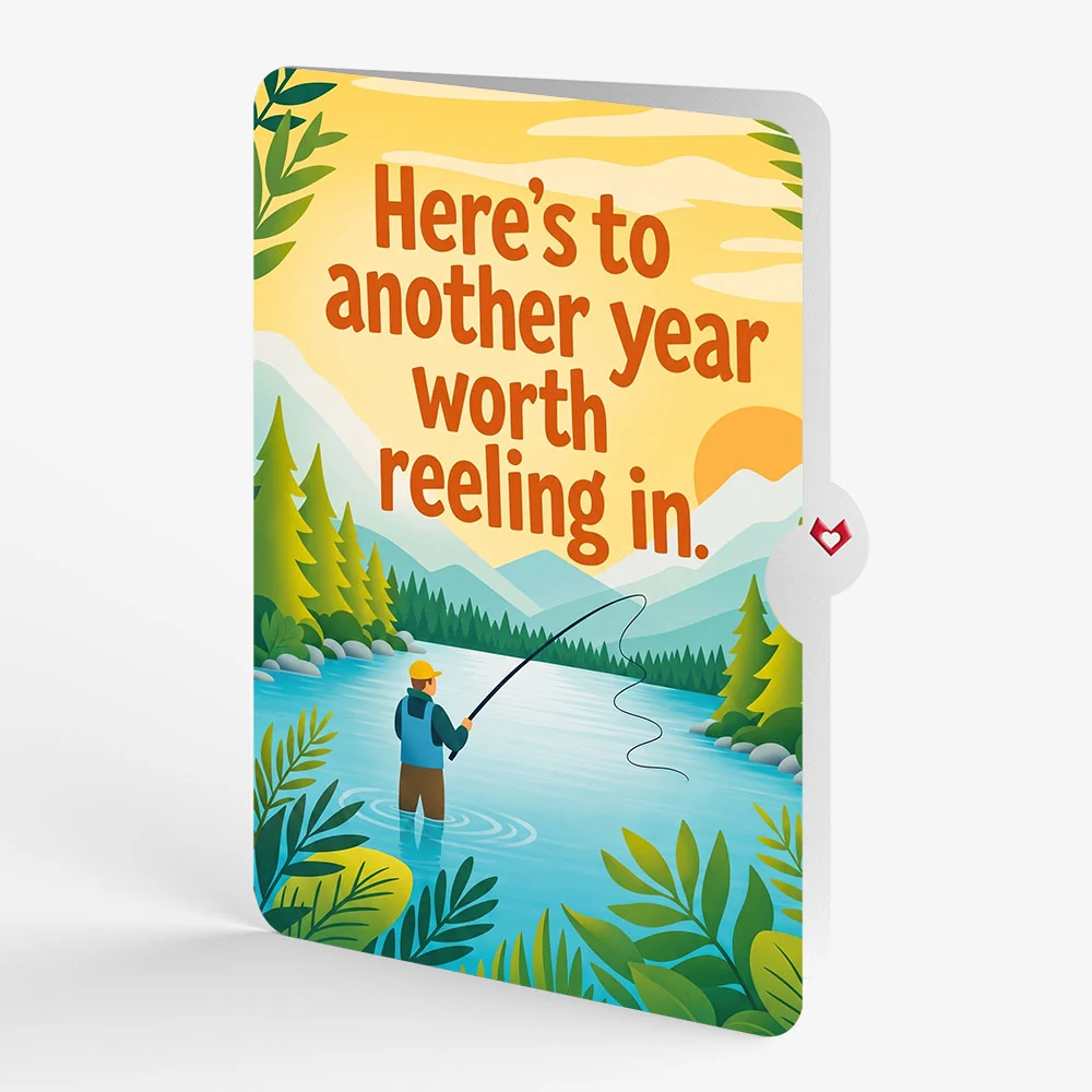 Lovepop Gone Fishing Birthday Pop-Up Card and Reeling It In Sentiment Set - Image 4