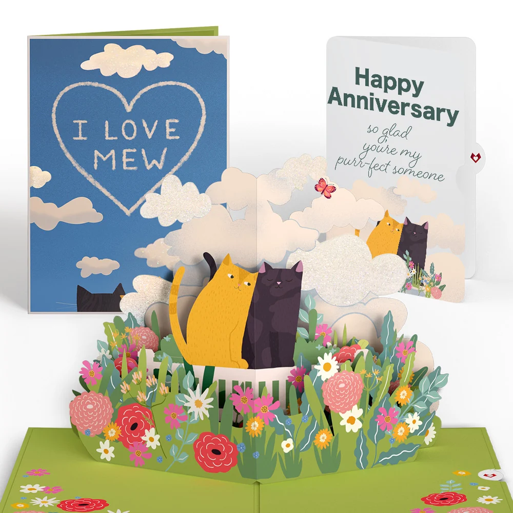 Lovepop I Love Mew Cats Anniversary Pop-Up Card and Sentiment Set