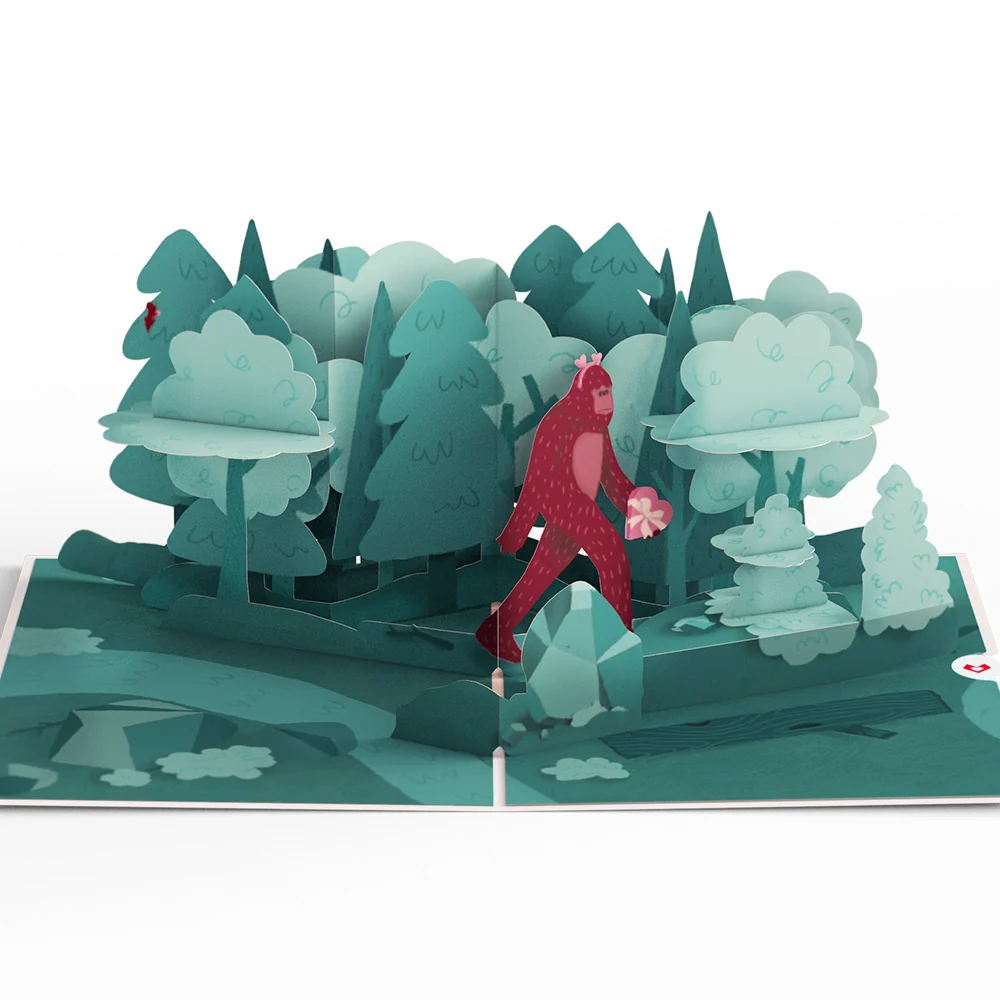 Lovepop Searching for a Valentine Like You Bigfoot Pop-Up Card - Image 3