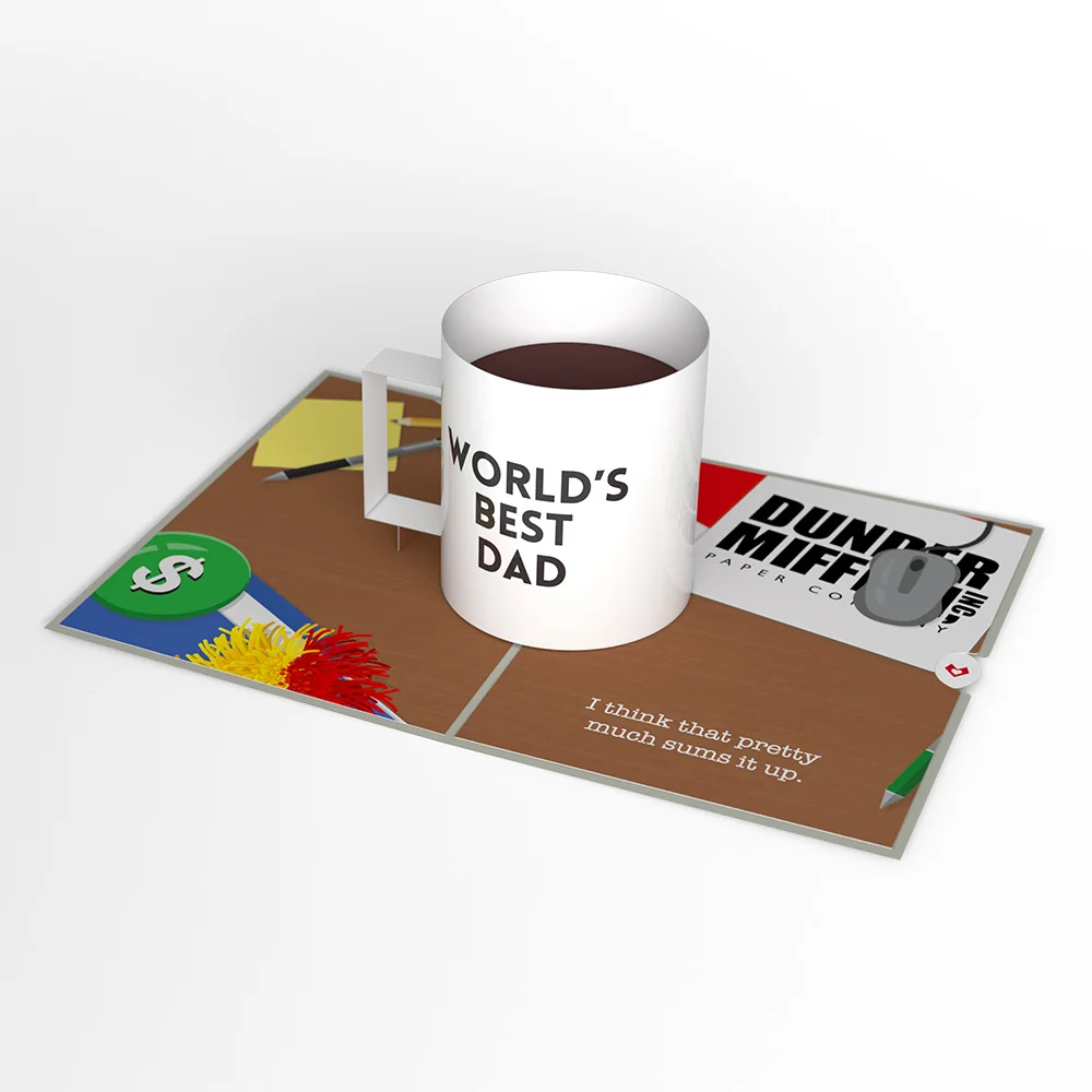 Lovepop The Office World’s Best Dad Pop-Up Card Coffee - Image 5