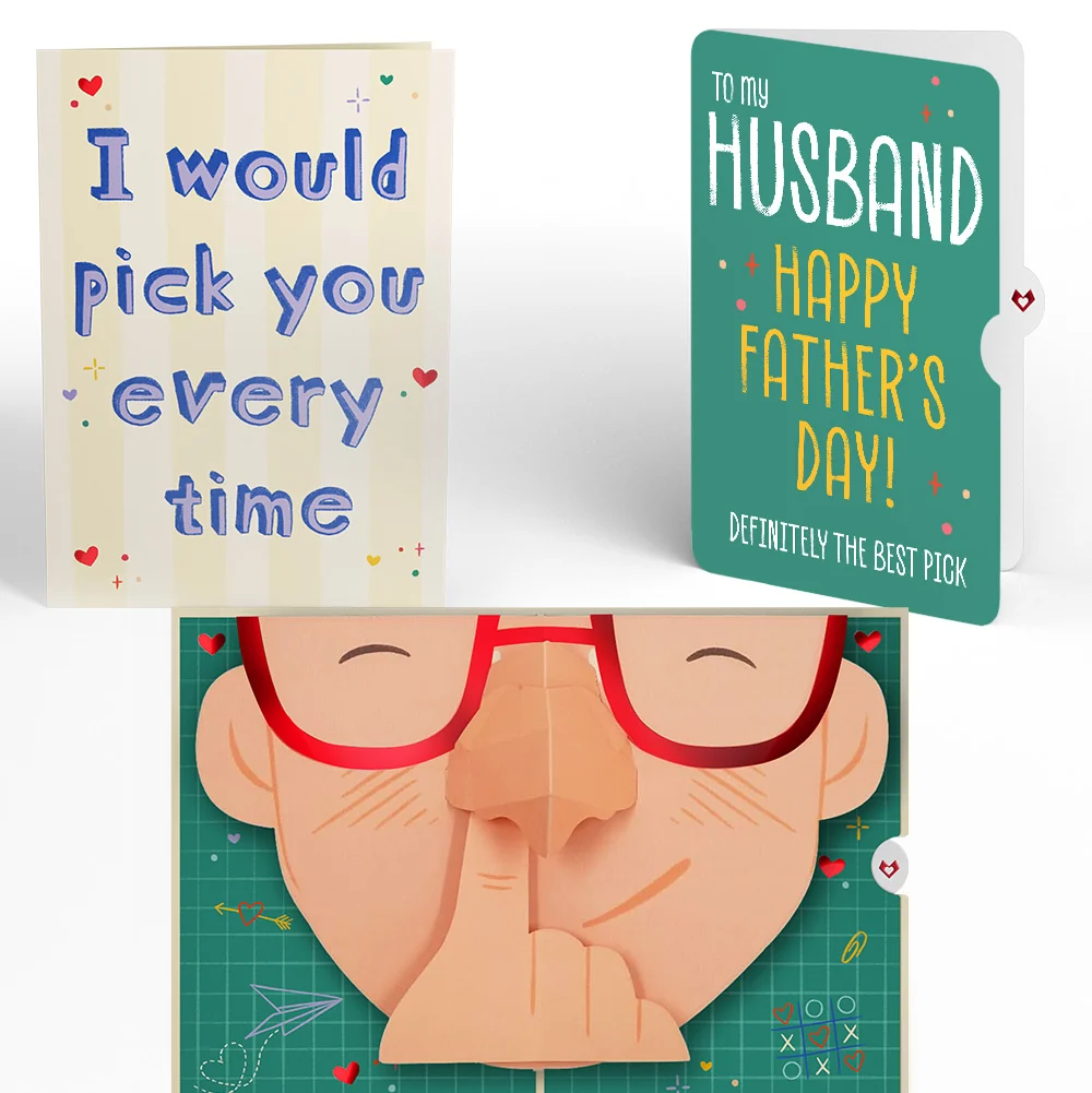 Lovepop Pick You Every Time Father’s Day Pop-Up Card and Sentiment Set for Husband Glass