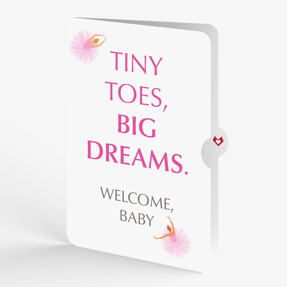Lovepop Ballet Slippers New Baby Pop-Up Card and Sentiment Set - Image 4