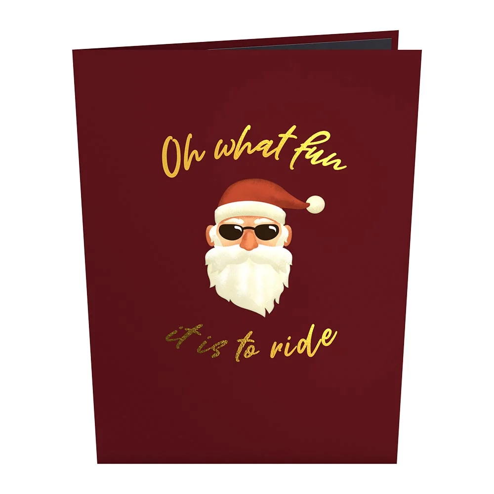 Lovepop Santa Biker Pop-Up Card Bag - Image 4