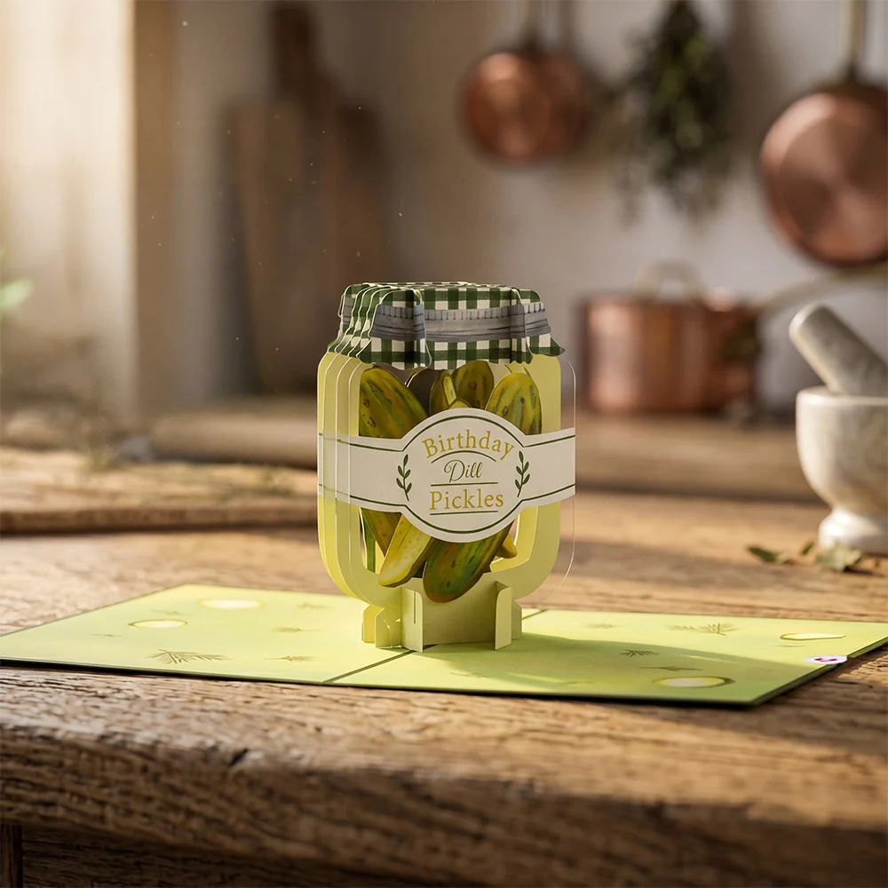 Lovepop Dill-lightful Birthday Pickles Pop-Up Card Jar - Image 2