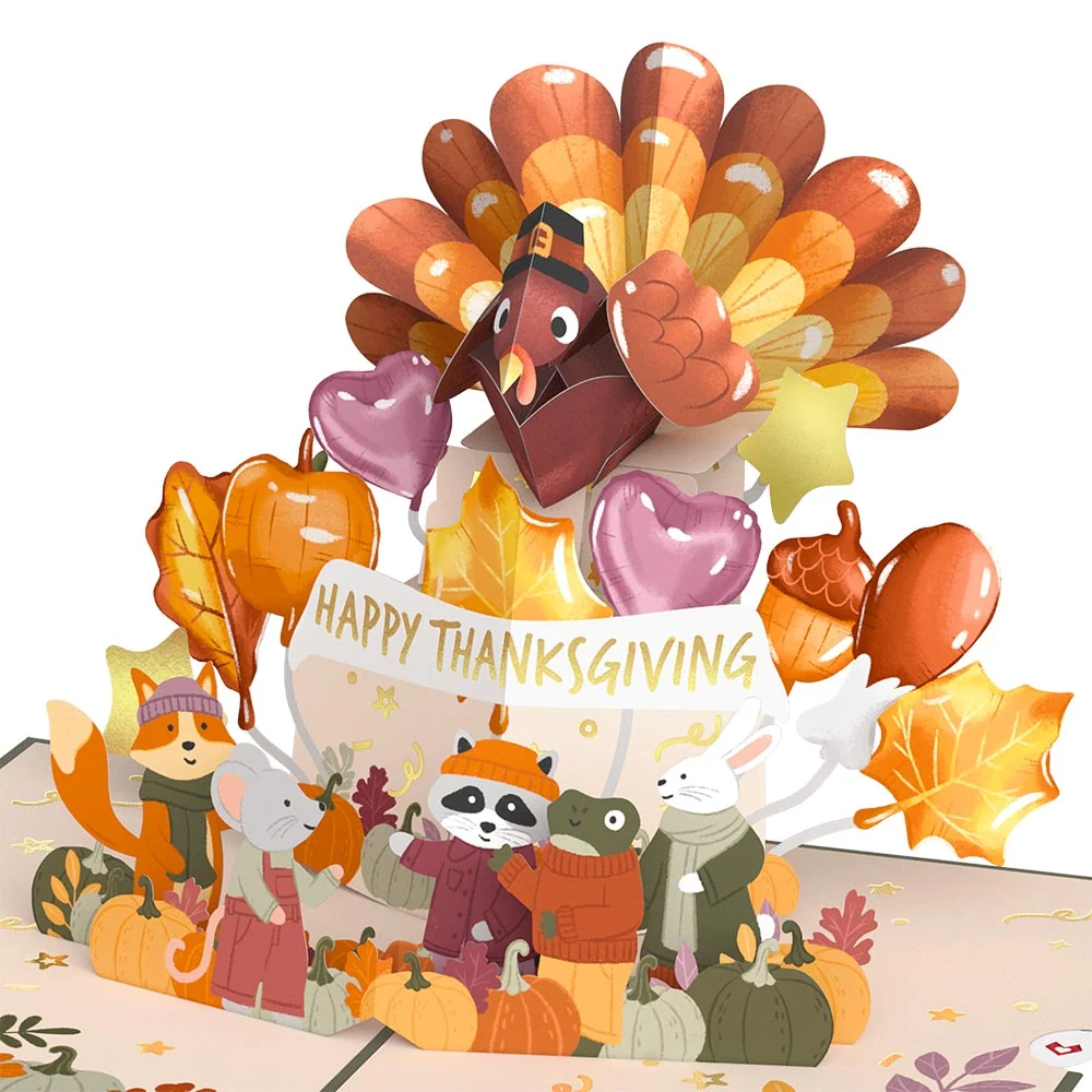 Lovepop Woodland Animals Thanksgiving Day Parade Pop-Up Card - Image 2