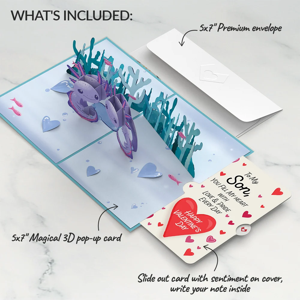Lovepop Love You A-Lotl Valentine Pop-Up Card and Sentiment Set for Son - Image 2