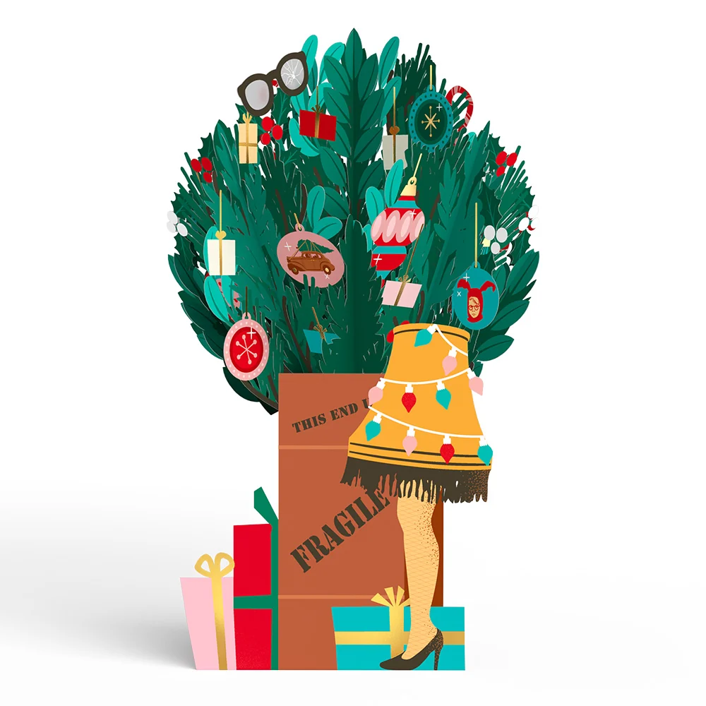 Lovepop A Christmas Story Holiday Leg Lamp Flower Buds Bouquet Glass - Image 4