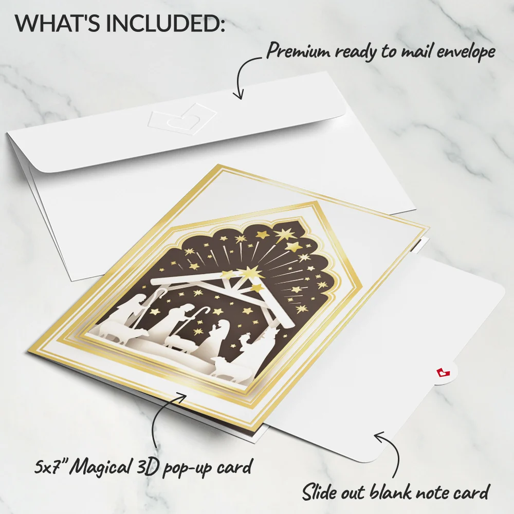 Lovepop Elegant Nativity Pop-Up Card - Image 5