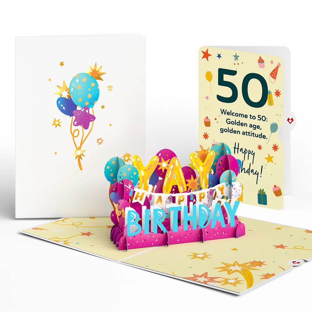 Lovepop 50th Birthday Celebration Pop-Up Card and Sentiment Set