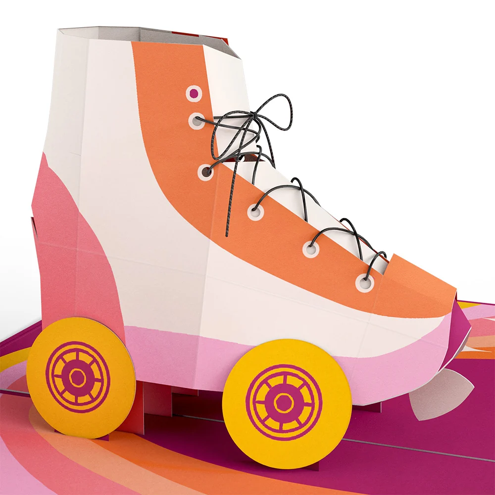 Lovepop Let the Good Times Roll Roller Skate Love Pop-Up Card and Skating Through Life Sentiment Set - Image 3