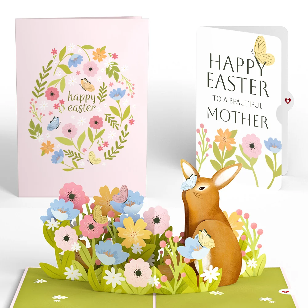 Lovepop Happy Easter Bunny Amid the Blossoms Pop-Up Card and Sentiment Set for Mom