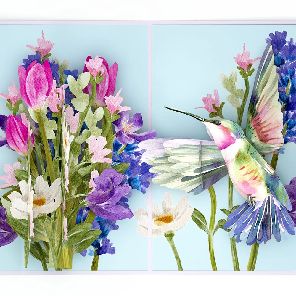 Lovepop Love in Bloom Hummingbird Mother's Day Pop-Up Card and Sentiment Set for Daughter-in-law - Image 3