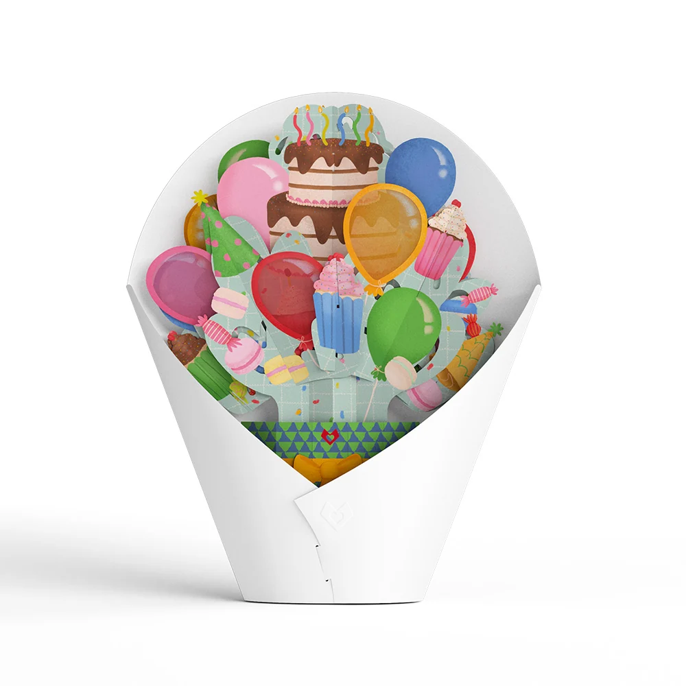 Lovepop Too Many Candles Birthday Music and Lights Pop-Up Card & Bouquet Bundle - Image 7