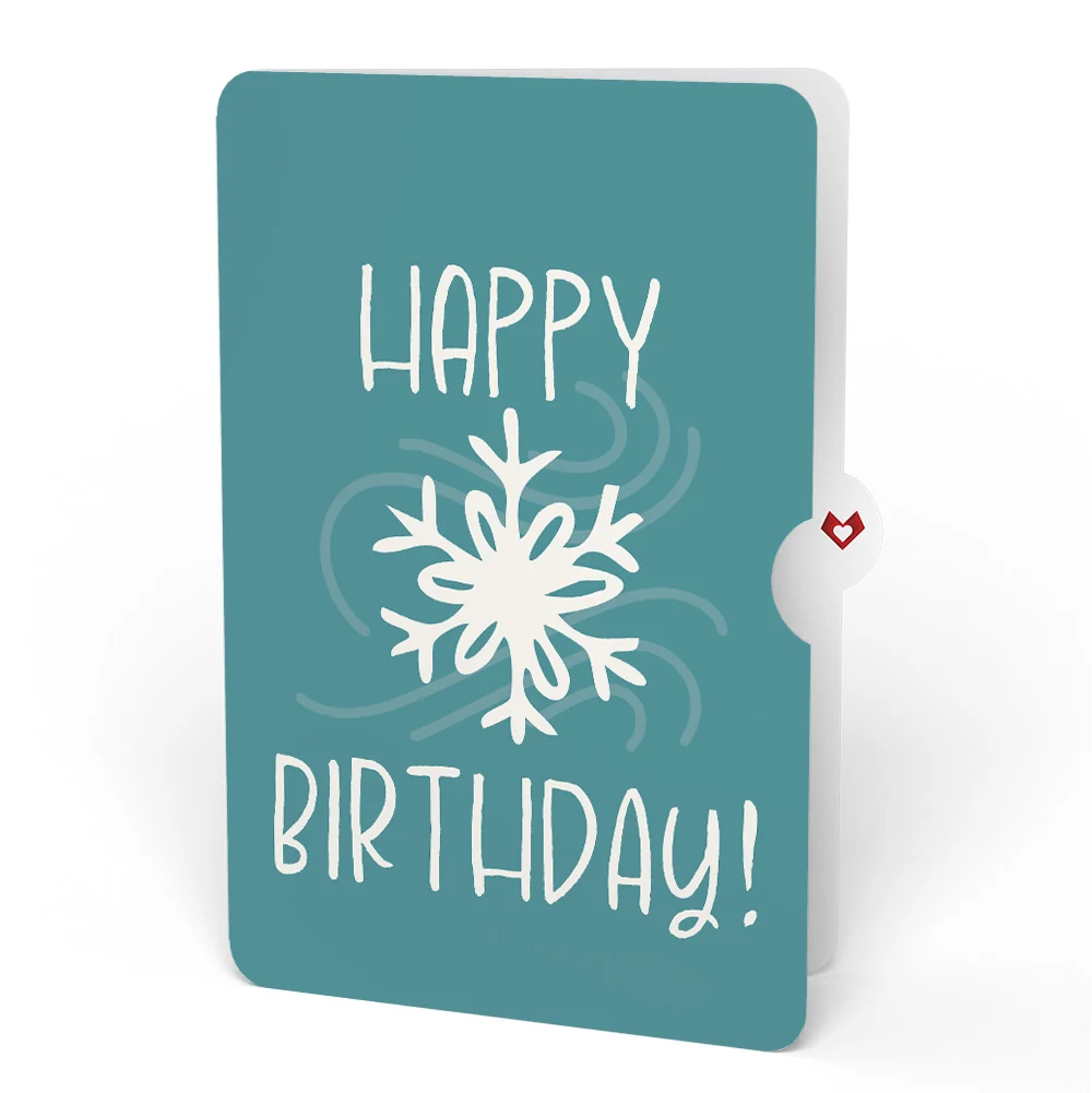 Lovepop Winter Chickadees Pop-Up Card and Snowflake Birthday Sentiment Set - Image 4