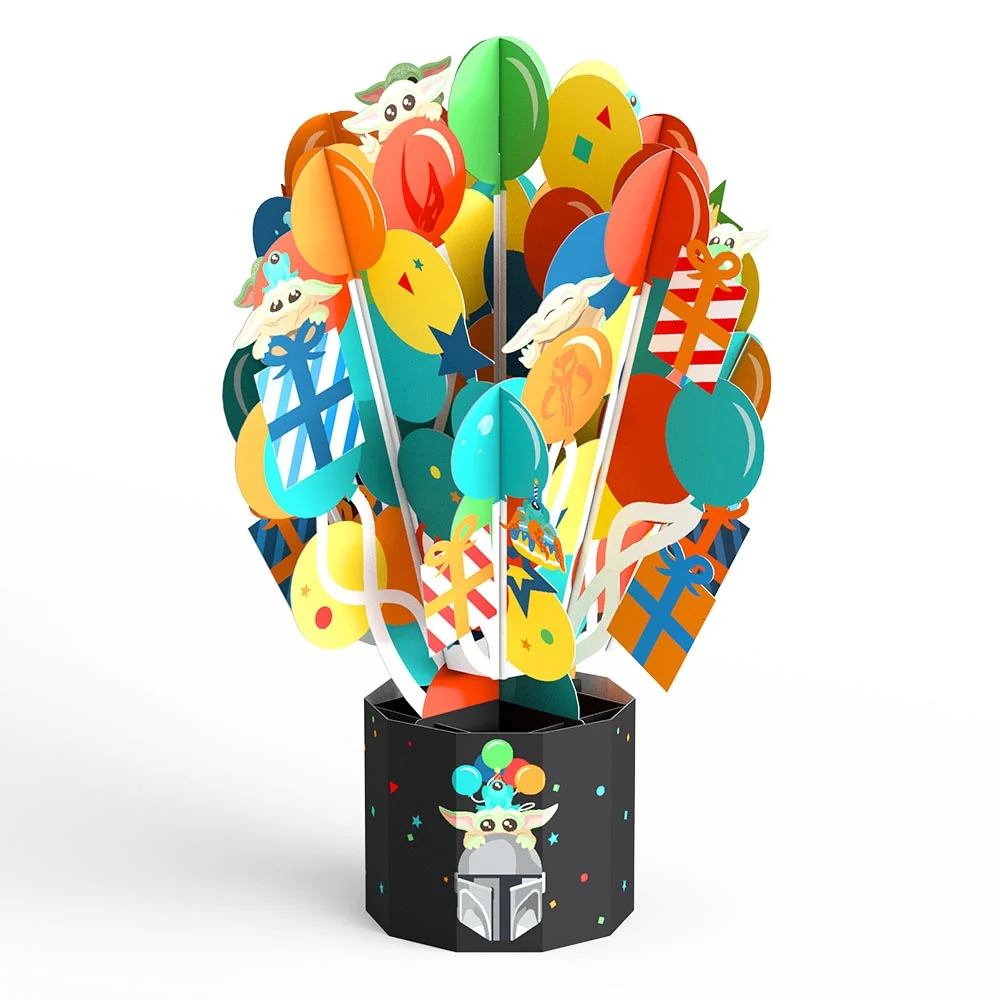 Lovepop Star Wars The Mandalorian Galactic Birthday Wishes Card with Mini Bouquet - Image 2