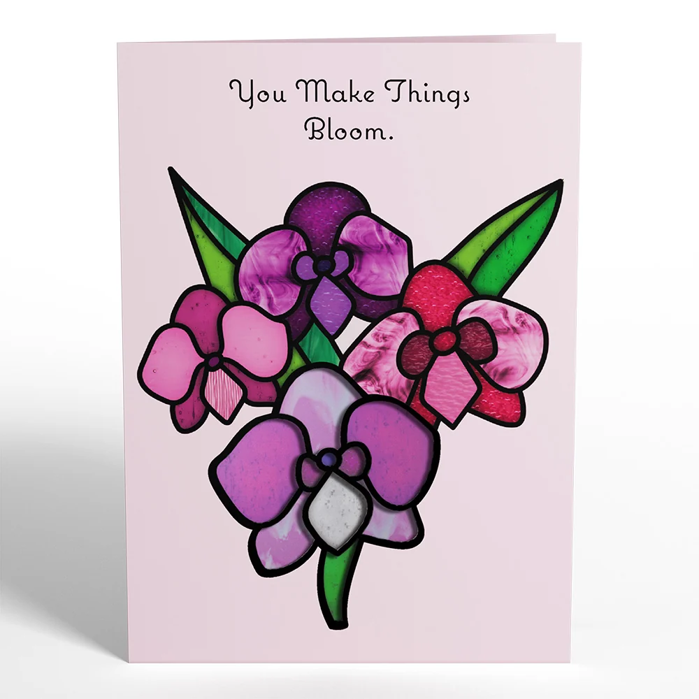 Lovepop You Make Things Bloom Orchid Suncatcher Card - Image 5