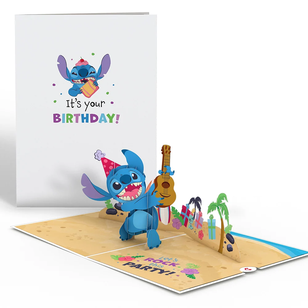 Lovepop Disney's Stitch Rockin' Birthday Pop-Up Card